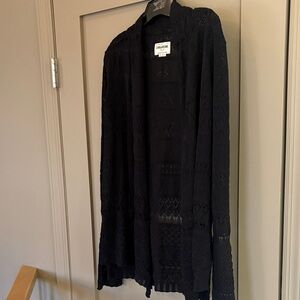 Zadig & Voltaire Black Open-Knit Cardigan